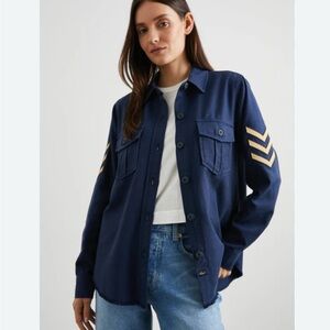 Rails Loren Blue Army Button Up Shirt Jacket Size Small